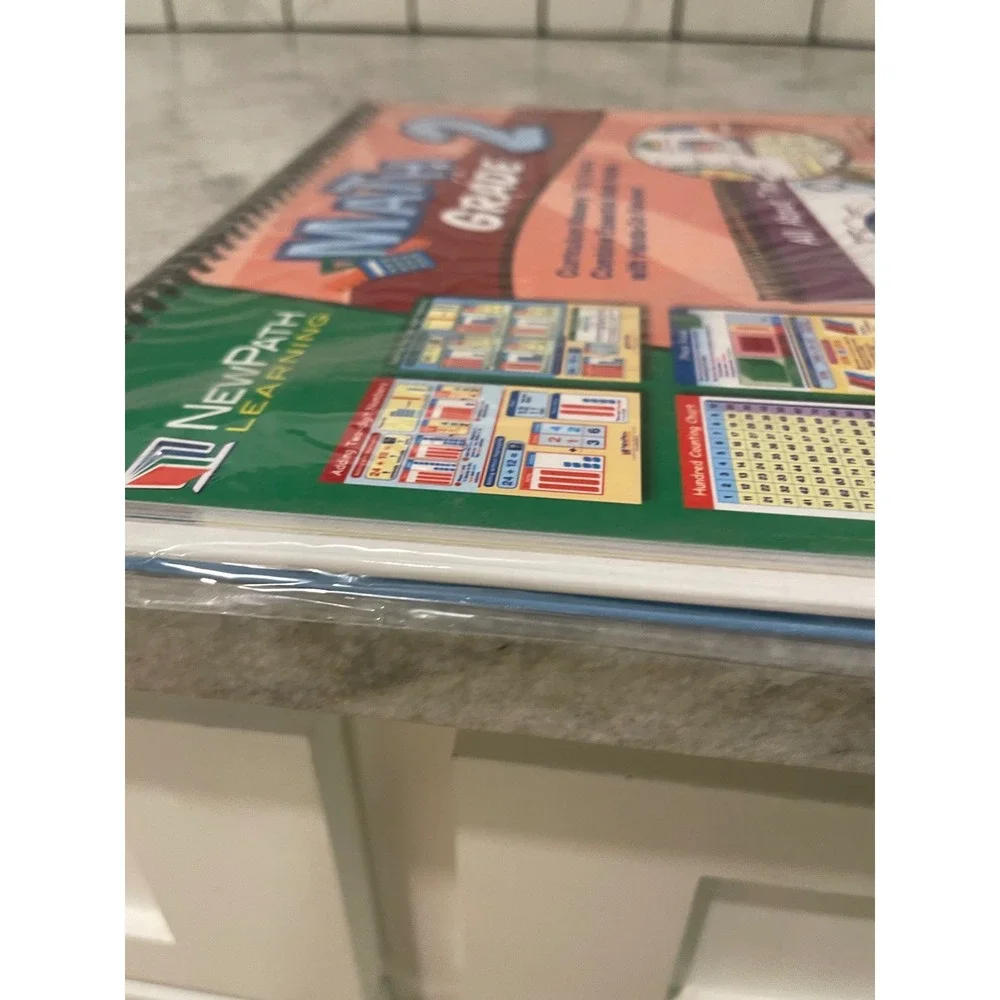 NewPath Learning Math Flip Charts Grade 2 Multicolor Curriculum Mastery 33-2001